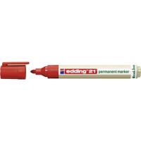 Edding edding 21 permanent marker EcoLine 4-21002 Permanent marker Rood Watervast: Ja