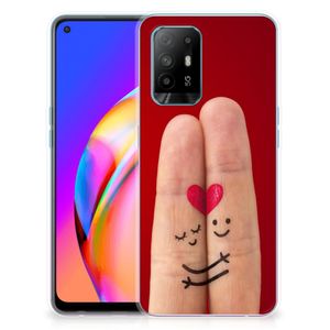 OPPO A94 5G | Reno5 Z Silicone Back Cover Liefde - Origineel Romantisch Cadeau