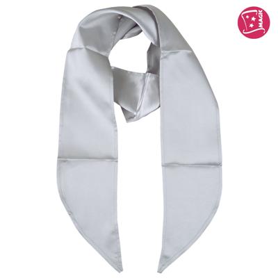 Sjaal / shawl satijn zilver