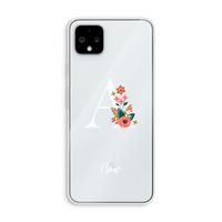 Pink Bouquet: Pixel 4 XL Transparant Hoesje