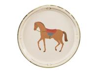 Borden Paard Bruin met Gouden Print 23cm (6st)