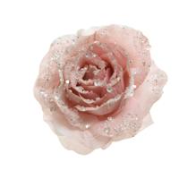 Decoratie roos - op clip - poeder roze - D14 cm - kunststof - bruiloft versiering - bloemen Decoratie roos - op clip - poeder roze - D14 cm - kunststof - bruiloft versiering - bloemen