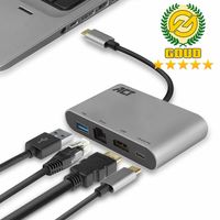 ACT Connectivity USB-C naar HDMI multiport adapter met ethernet en USB hub adapter - thumbnail