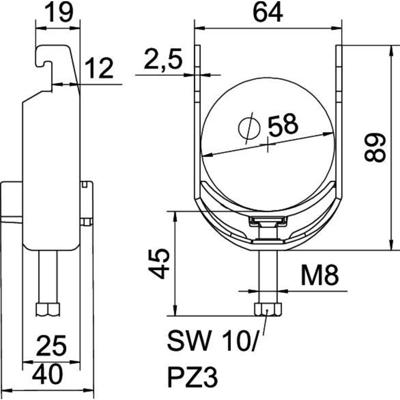 OBO Bettermann 1186756 Beugelklem 1 stuk(s)
