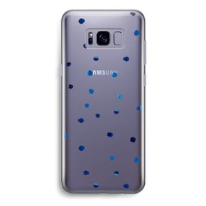 Blauwe stippen: Samsung Galaxy S8 Transparant Hoesje