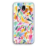 Watercolor Brushstrokes: Samsung Galaxy J5 (2017) Transparant Hoesje