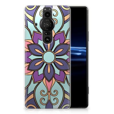 Sony Xperia Pro-I | TPU Case | Purple Flower