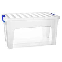 Multi Storage Opslagbox met deksel - transparant - 36 liter - 52 x 27 x 36 cm - kunststof
