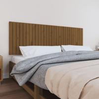 Wandhoofdbord 185x3x60 cm massief grenenhout honingbruin