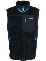 Patagonia gilet texturé à patch logo - Bleu