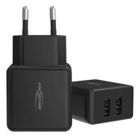 Ansmann HomeCharger HC212 USB-oplader 12 W Thuis Uitgangsstroom (max.) 2400 mA Aantal uitgangen: 2 x USB 2.0 bus A - thumbnail