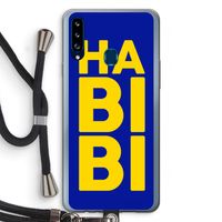 Habibi Blue: Samsung Galaxy A20s Transparant Hoesje met koord