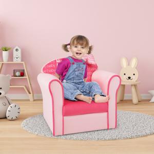 Kinderbank Babystoel voor Meisjes en Jongens Kinderstoel voor Kinderkamer en Kleuterschool Kindermeubel Roze Strik