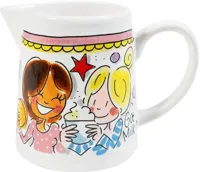 Blond Amsterdam melkkan aardewerk even bijkletsen 6x9cm multi