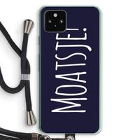Moatsje!: Pixel 5a 5G Transparant Hoesje met koord