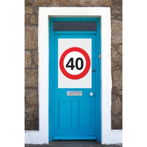 40 jaar verkeersbord deurposter A1