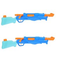 2x Waterpistolen/waterpistool blauw van 52 cm 212 ml kinderspeelgoed 2x Waterpistolen/waterpistool blauw van 52 cm 212 ml kinderspeelgoed