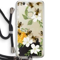 No flowers without bees: Huawei Ascend P10 Lite Transparant Hoesje met koord