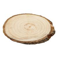 Decoratie boomschijven met bast - 12x - 9 x 6 cm - boomschijfjes DIY - hout