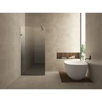 Wiesbaden Less Inloopdouche Links - 900x2000x8mm - Nano Spiegelrook naar Helder Glas - Gunmetal