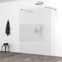 Wiesbaden Slim Inloopdouche 120x200 cm - Nano Helder en Melkglas