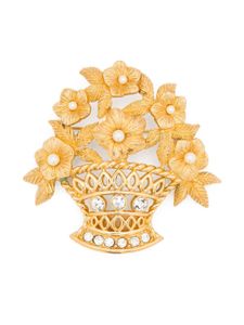 Christian Dior Pre-Owned broche à fleurs (1990)