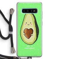 Avocuddle: Samsung Galaxy S10 Plus Transparant Hoesje met koord