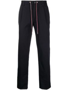 Moncler drawstring-waist straight-leg trousers - Bleu