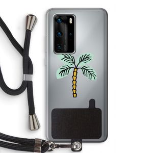 Palmboom: Huawei P40 Pro Transparant Hoesje met koord