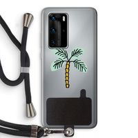 Palmboom: Huawei P40 Pro Transparant Hoesje met koord