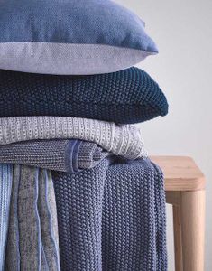 Marc O&apos;Polo Nordic knit Plaid Smoke blue