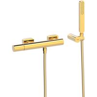 Douchekraan Tres Loft | Opbouw | Mengkraan | 1-weg | hoh 15 cm | 1-knop | Rond | 24k Goud glans