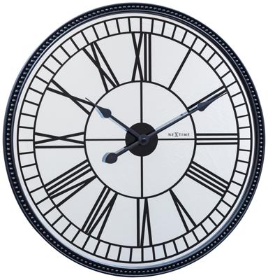NeXtime NE-3255 Wandklok Cleopatra Mirror Dia 56cm Glas Zwart