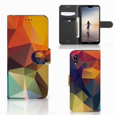 Huawei P20 Lite | Book Case | Polygon Color