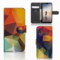 Huawei P20 Lite | Book Case | Polygon Color