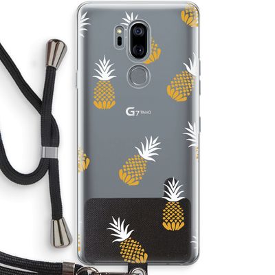 Ananasjes: LG G7 Thinq Transparant Hoesje met koord