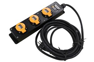 Stekkerdoos professioneel 3-voudig 5 meter kabel 3x1,5mm2
