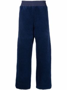 FENDI pantalon de jogging droit en polaire - Bleu