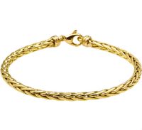 Zilgold Armband Vossenstaart geelgoud met zilveren kern 4 mm 19 cm - thumbnail