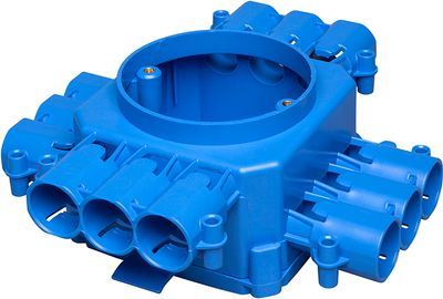 Centraaldoos CHP60 12 ingangen ABB voor gipsplaat plafonds verlaagd buis 16 en 19mm meer ruimte