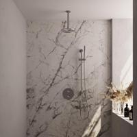 Brauer Brushed Edition Thermostatische Regendoucheset Inbouw - Hoofddouche 20 cm - 3 Weg - Handdouche Rond - Doucheslang - Geintegreerde Glijstang - Rvs