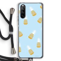 Ananasjes: Sony Sony Xperia 10 III Transparant Hoesje met koord