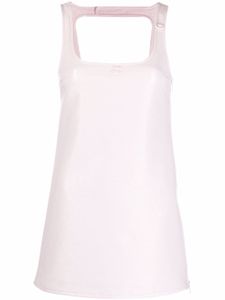 Courrèges robe courte texturée - Rose