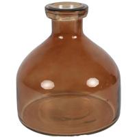 Countryfield Bloemenvaas Low Bottle - bruin - glas - H20 cm