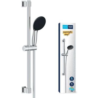 Doucheset met 1-straals douchekop, 60cm staaf en 1,75m flexibele slang - GROHE Vitalio Start 110 27942001 - Waterbesparend - Chroom
