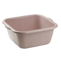 Plasticforte teiltje/afwasbak - vierkant - kunststof - 6 liter - 31 x 29 x 13 cm - Taupe