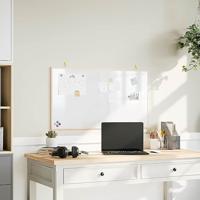Magnetisch whiteboard met massief grenenhouten frame 100x55 cm