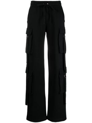 Blumarine pantalon droit en coton à poches cargo - Noir