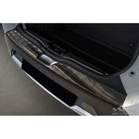 Zwart RVS Bumper beschermer passend voor Dacia Spring 2020- 'Ribs' AV245259