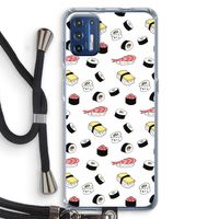 Sushi time: Motorola Moto G9 Plus Transparant Hoesje met koord